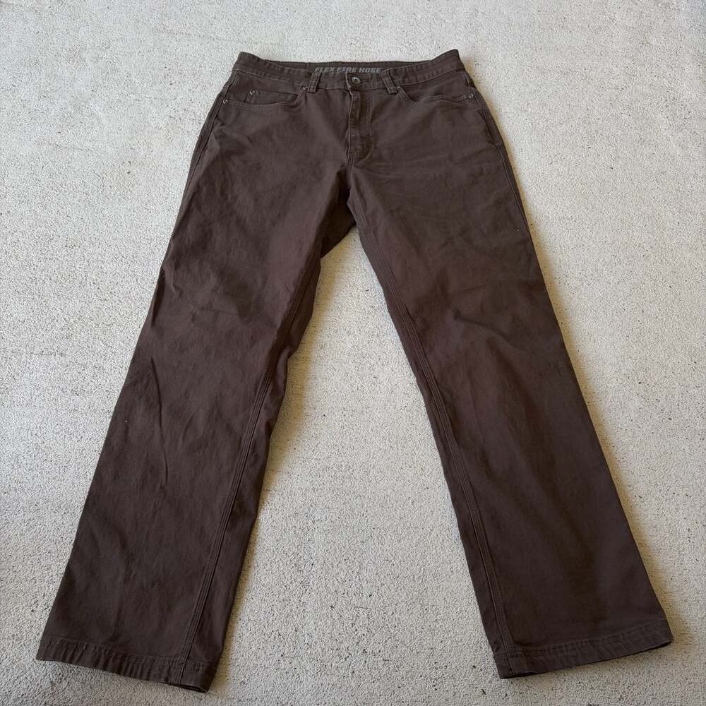Duluth Trading Co. Flex Fire Hose Relaxed Fit Pants Brown 34x32